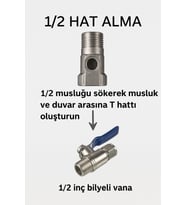 1/2 Hat Alma Aparatı – Pratik Su Bağlantı Çözümü