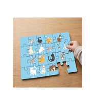 Sevimli Kedicikler Tasarımlı 24 Parça Ahşap Çocuk Puzzle MPK0367