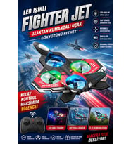 Led Işıklı Oyuncak Drone Fighter Jet Tasarımlı Uzaktan Kumandalı Uçak