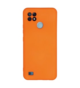 Realme C21 Kılıf Nano İçi Kadife Silikon - Turuncu