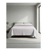 Sofline Premium %100 Pamuk Çift Kişilik Yazlık Pike, Yatak Örtüsü,terletmez Kumaş(PUDRA RENK) (240X200CM)