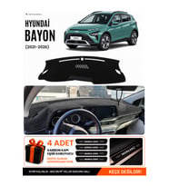 HYUNDAİ BAYON (2021-2026) Uyumlu Torpido Örtüsü Torpido Kılıfı - Siyah
