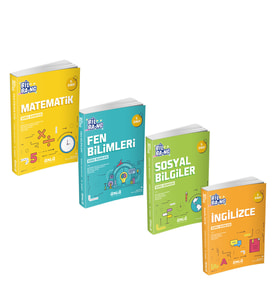 Ünlü Yayınları 5.Sınıf Bil Bang Matematik Fen Sosyal ve İngilizce Soru Bankası Seti 4 Kitap