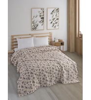 Çift Kişilik Baskılı Pike Yatak Örtüsü Daisy 200x230 cm (Kırmızı)