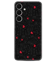 Samsung Galaxy S25 FE Kılıf Boutique Baskılı Resimli Siyah Kalp ve Ok Pcode -064