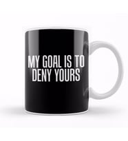 Simple My Goal Is To Deny Yours Goalkeeper Defense Kupa Bardak Porselen