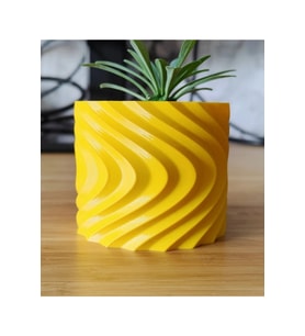 Distortion Dekoratif Vazo & SAKSI Büyük Boy (PLASTİKTİR 20 CM ÇAP 17 CM YÜKSEKLİK)