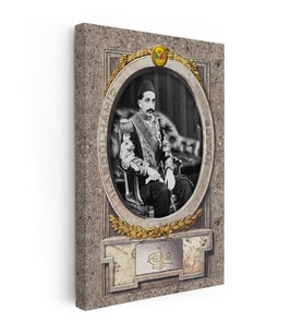 Kanvas Tablo Sultan II Abdülhamid Klasik Portre Osmanlı Tablosu Ev Ofis Duvar Dekoru