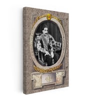 Kanvas Tablo Sultan II Abdülhamid Klasik Portre Osmanlı Tablosu Ev Ofis Duvar Dekoru