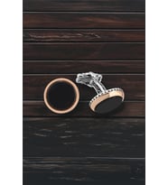 Gümüş Siyah Onix Taşlı Kol Düğmesi