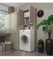 Kenzlife çamaşır makinesi dolabı veronika crd 180*066*20 banyo çift kapaklı arkalıksız