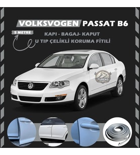 Volksvogen Passat B6 Oto Araç Kapı Koruma Fitili 5metre Parlak Gri Renk
