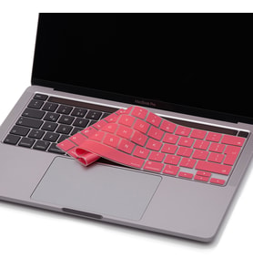 McStorey Macbook Pro M1-M2 ile Uyumlu Klavye Koruyucu A2338 A2289 A2251 A2141 Avrupa İngilizce Baskı (Pembe)