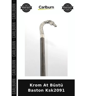 Özel Üretim Aksesuar Klasik Şık Krom At Büstü Baston Ksk2091