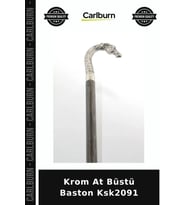 Özel Üretim Aksesuar Klasik Şık Krom At Büstü Baston Ksk2091
