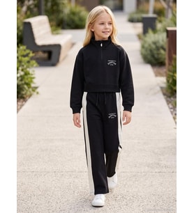 Mışıl Kids Yarım Fermuarlı 10-13 Yaş Eşofman Takımı - Bej