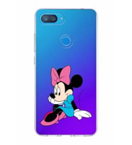Xiaomi Mi 8 Lite Uyumlu Kapak Minnie Mouse Tasarımlı Şeffaf Silikon Kılıf