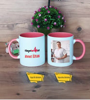 Fizyoterapist Kupa Bardak Pembe Fotoğraflı Tıp Bayramı Hediyesi Fizyoterapistler Günü Hediyesi