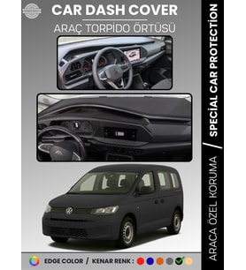 VOLKSWAGEN CADDY (2021+) Torpido Örtüsü Ön Göğüs Koruma Torpido Koruma Tam Uyum Çatlamayı Önler