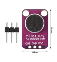 MAX4466 Amplikatörlü Analog Elektet Mikrofon Sensör Ayarlanabilir Kazanç Kontrol Ses Algılayıcı Mod