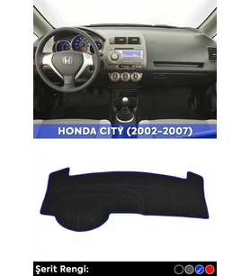 Honda Jazz (2002-2007) 3d Torpido Koruma Kılıfı - Ön Göğüs Panel Kaplama - Mavi Şerit