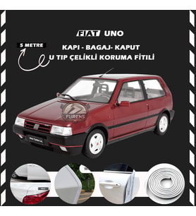 Fiat Uno Oto Araç Kapı Koruma Fitili 5metre Parlak Beyaz Renk