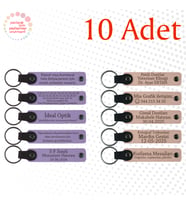 Mor Menekşe & Pudra, 10’lu Set, Tarih ve İsimli Deri Anahtarlık, Yaratıcı Yazarlık Kursuna Hediye