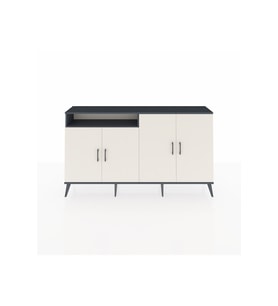 Arges Konsol 4 Raflı 4 Kapaklı 176x30x99 Antrasit-Aytaşı/Antrasit