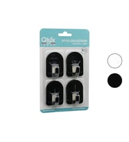 QLUX L-00950 4PCS DOME ASKI NO-2 KUBBELİ - SİYAH - BEYAZ - PLASTİK ASKI YAPIŞKANLI MONTAJ GO-53-vice 01128