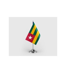 Togo Devleti Tekli Saten Masa Bayrağı Seti
