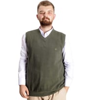 Mode XL Büyük Beden Erkek Süeter Vanize Selanik 20547 Haki