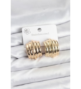 Vintage Model 316L Çelik Gold Renk Kadın Küpe TJ-BKP11579