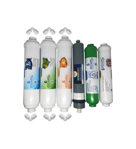 Pera Water Kapalı Kasa Su Arıtma Cihazlarına Uygun Platinium 80 Gpd Inline 6 Li Alkali Filtre Seti