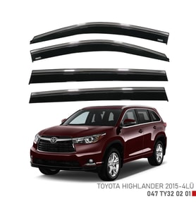Toyota Highlander Kromlu Cam Rüzgarlığı Niken 2015+ (Beyaz)