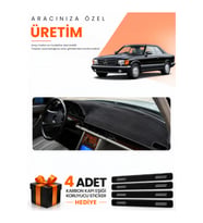MERCEDES W126-C126 (1979-1991) Uyumlu Torpido Koruma Örtüsü Oto Kılıfı - Siyah
