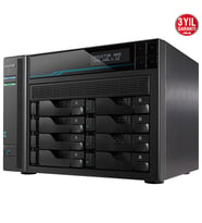 ASUSTOR 8diskli Atom QC-40GB RAM-2-10Gbe Nas Server AS6508T (44385)