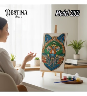 Destina Ahşap Mandala Boyama Seti- Ahşap Boyama- Model 252