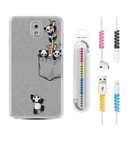 Samsung Note 3 4 5 8 9 20 Ultra 10 Lite Kılıf Kablo Koruma Spiral Silikon Pandalar 1798