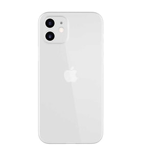 iPhone 12 Kılıf Şeffaf Lüx Sade Tasarım Blok (Renksiz)