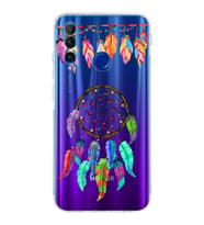 PrintiFy Honor 20 Lite ile Uyumlu Nazar Boncuğu 6 Baskılı Kamera Korumalı Şeffaf Silikon Kılıf