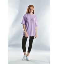 20021916 Süprem I Am Art Taş Baskılı Kısa Kol T-Shirt LILA (Lila)