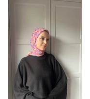 Modakaşmir Moonlit Desen Bambu Eşarp (Açık Pembe)
