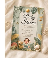 EKONOMİK BABY SHOWER DAVETİYE MODEL NO:0001-0005 ZARF DAHİL
