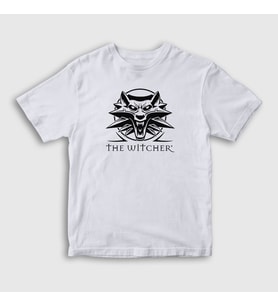Presmono Unisex Çocuk Beyaz Logo Dizi Witcher T-Shirt 323257tt