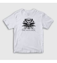 Presmono Unisex Çocuk Beyaz Logo Dizi Witcher T-Shirt 323257tt