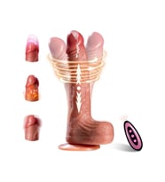 Yapay Penis Vibratör G Noktası Için Gerçekçi Hızlı Itme Titreşimli Vantuzlu