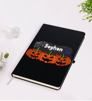 BK Gift Kişiye Özel Happy Halloween Tasarımlı Siyah Defter-19