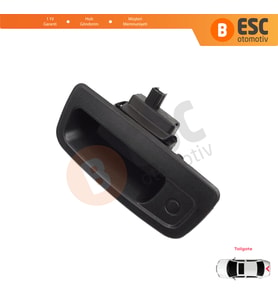 Renault Kangoo 2 Express FW Be Bop KW Mercedes Citan W415 için Tek Kapı Arka Bagaj Açma Kolu Siyah