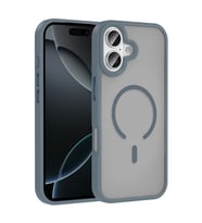 iPhone 17 Kılıf M-safe Şarj Özellikli Mat Arka Yüzey Sio Kılıf (Gri)