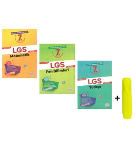 Editör Yayınları 7. Sınıflar İçin Giriş Seviyesi LGS Matematik Fen Türkçe Seti